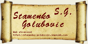 Stamenko Golubović vizit kartica